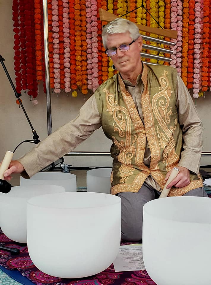 Bob Grimmick with Singing Bowls